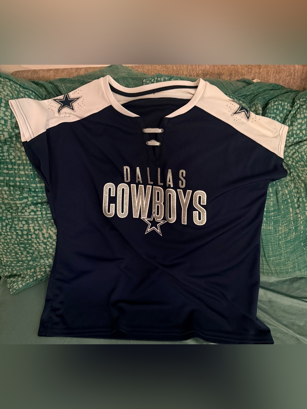 Dallas Cowboys women’s Navy and White Team Tee